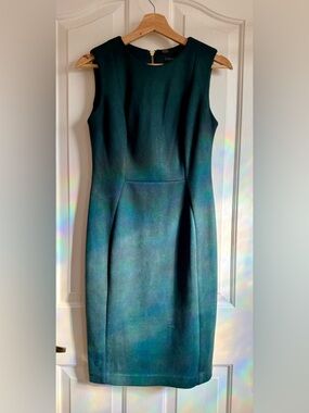 Calvin Klein Emerald Green Sheath Dress - Size 4